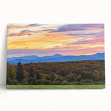 Black and white photo of Vermont scenery on large stretched canvas, ideal for kitchen wall art or bedroom.