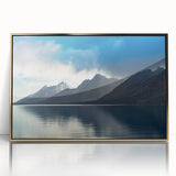 Acrylic framed print of Grand Tetons scenery, with muted earth tones, ideal for modern art wall decor.