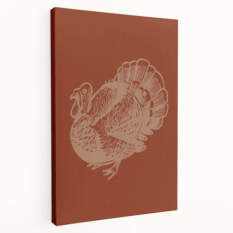 Large canvas print of a fall-themed abstract design with warm orange and red tones, suitable for kitchen wall art.