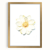 Extra large abstract art print featuring textured patterns in vibrant spring colors, framed in gold.