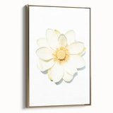 Framed canvas depicting a vintage landscape painting with lush spring scenery in muted green and gold tones.