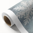 Art Deco style winter scene on rolled canvas, featuring cool blue and white tones, ideal for nursery wall art.