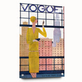 1928 Vogue New York Fashion Art - Yellow Dress Wall Print