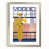 1928 Vogue New York Fashion Art - Yellow Dress Wall Print