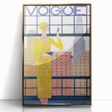 1928 Vogue New York Fashion Art - Yellow Dress Wall Print