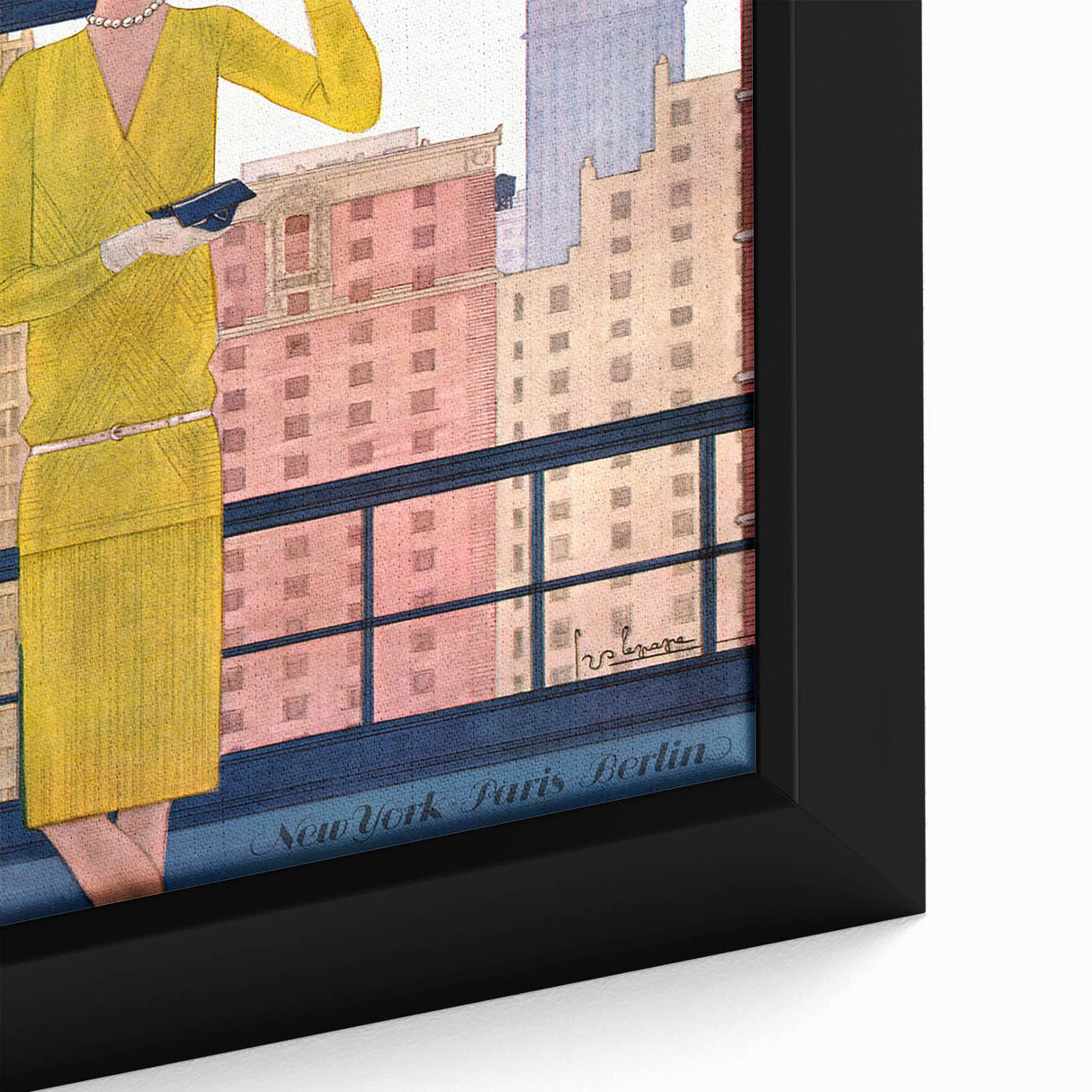 1928 Vogue New York Fashion Art - Yellow Dress Wall Print