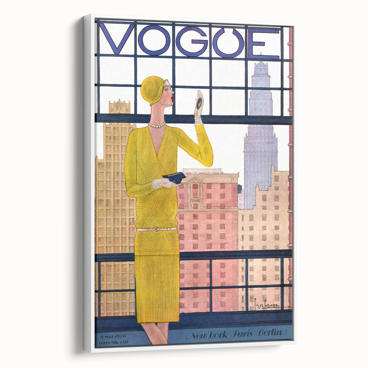 1928 Vogue New York Fashion Art - Yellow Dress Wall Print