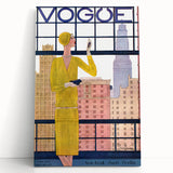 1928 Vogue New York Fashion Art - Yellow Dress Wall Print