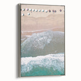 Landscape art painting of a colorful summer scene on a framed canvas, ideal for living room decor.