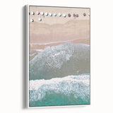 Extra large vintage poster art on canvas, featuring colorful abstract designs on a black background.