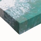 Large art depicting a black and white landscape painting on stretched canvas, ideal for bedroom wall decor.