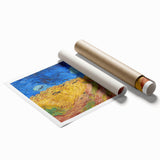 Extra large rolled print of Van Gogh-style floral art in vibrant colors.