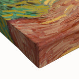 Large art of a monochrome landscape painting on stretched canvas, ideal for bedroom wall decor.