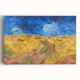 Black and white stretched canvas print of Van Gogh's 'Starry Night', ideal for kitchen wall art or bedroom ambiance.