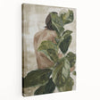 Abstract figurative stretched canvas artwork showcasing vibrant colors and dynamic shapes, perfect for modern home decor. Ideal for enhancing artistic spaces.
