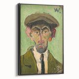 Expressionist Art - Bold Self-Portrait with Green Tones