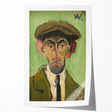 Expressionist Art - Bold Self-Portrait with Green Tones