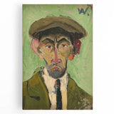 Expressionist Art - Bold Self-Portrait with Green Tones