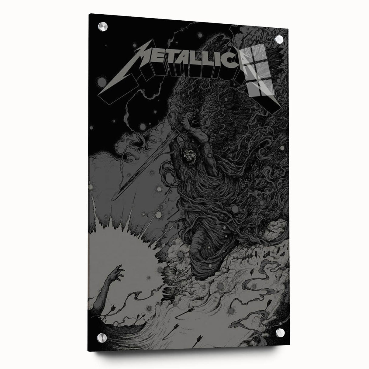 Metallica Skeleton Angel Poster - Retro Metal Wall Art