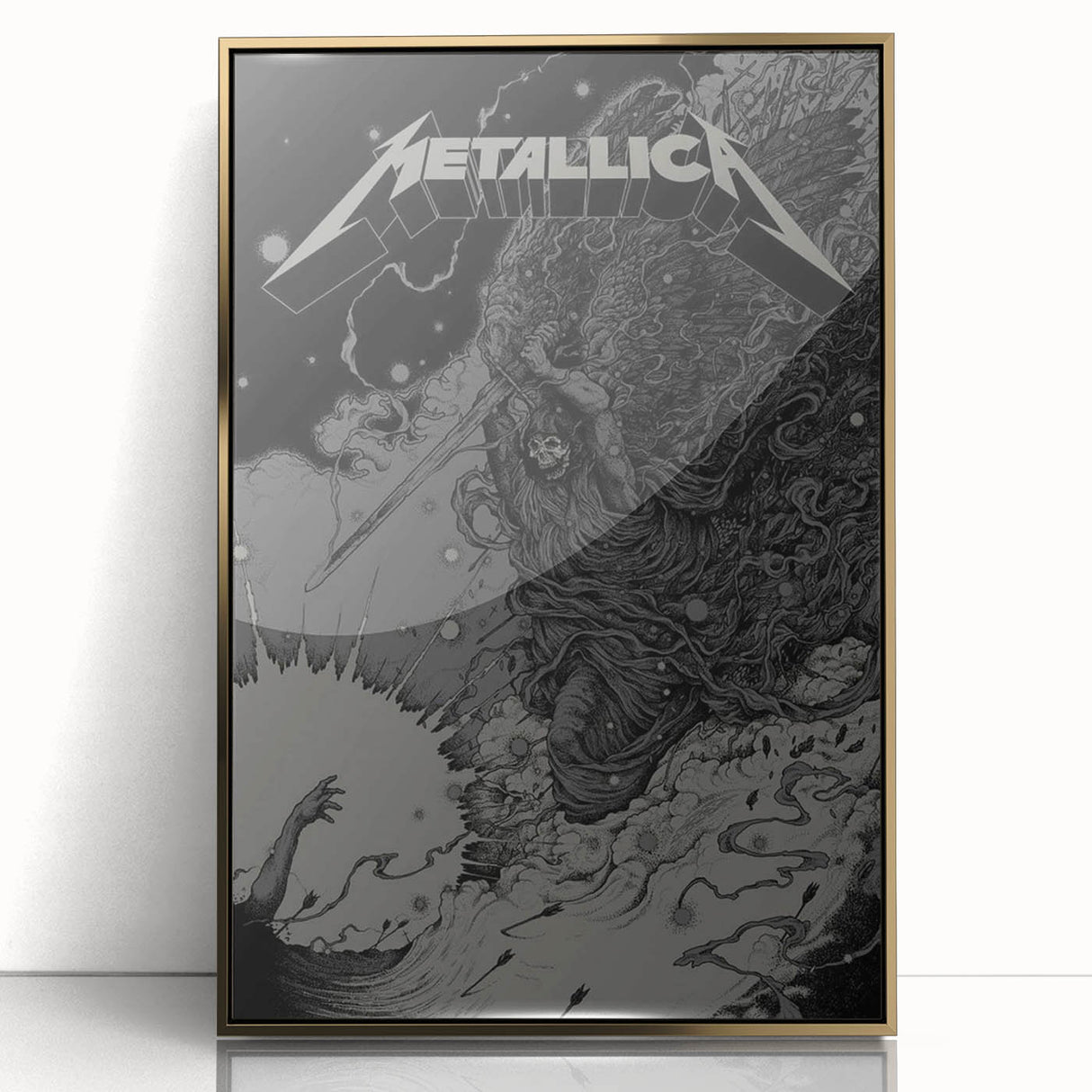 Metallica Skeleton Angel Poster - Retro Metal Wall Art
