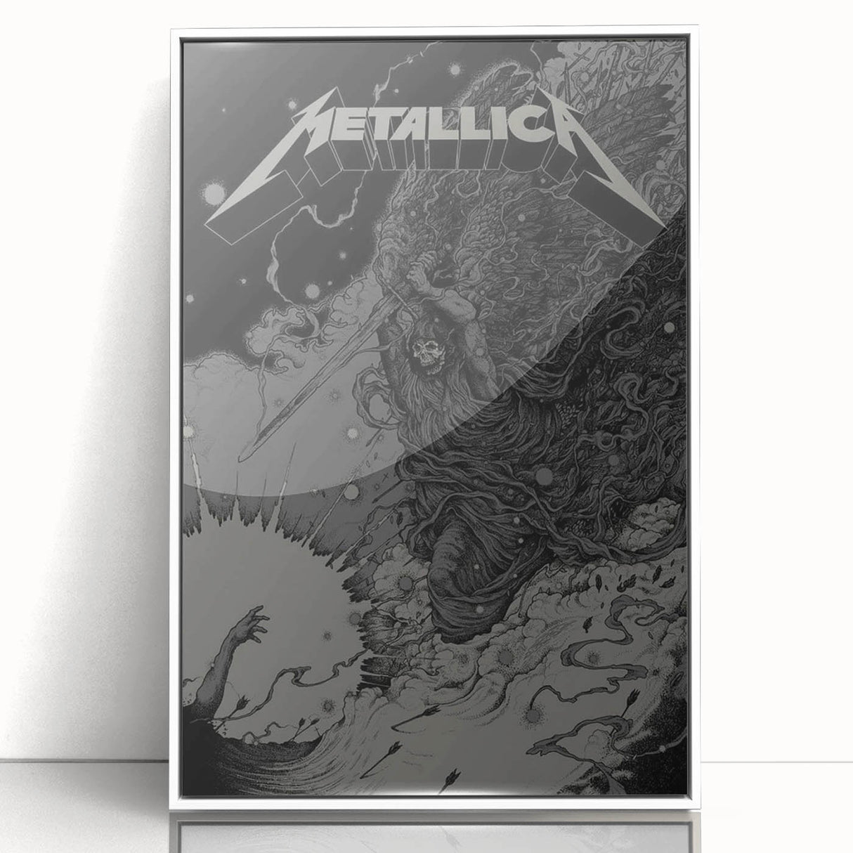 Metallica Skeleton Angel Poster - Retro Metal Wall Art
