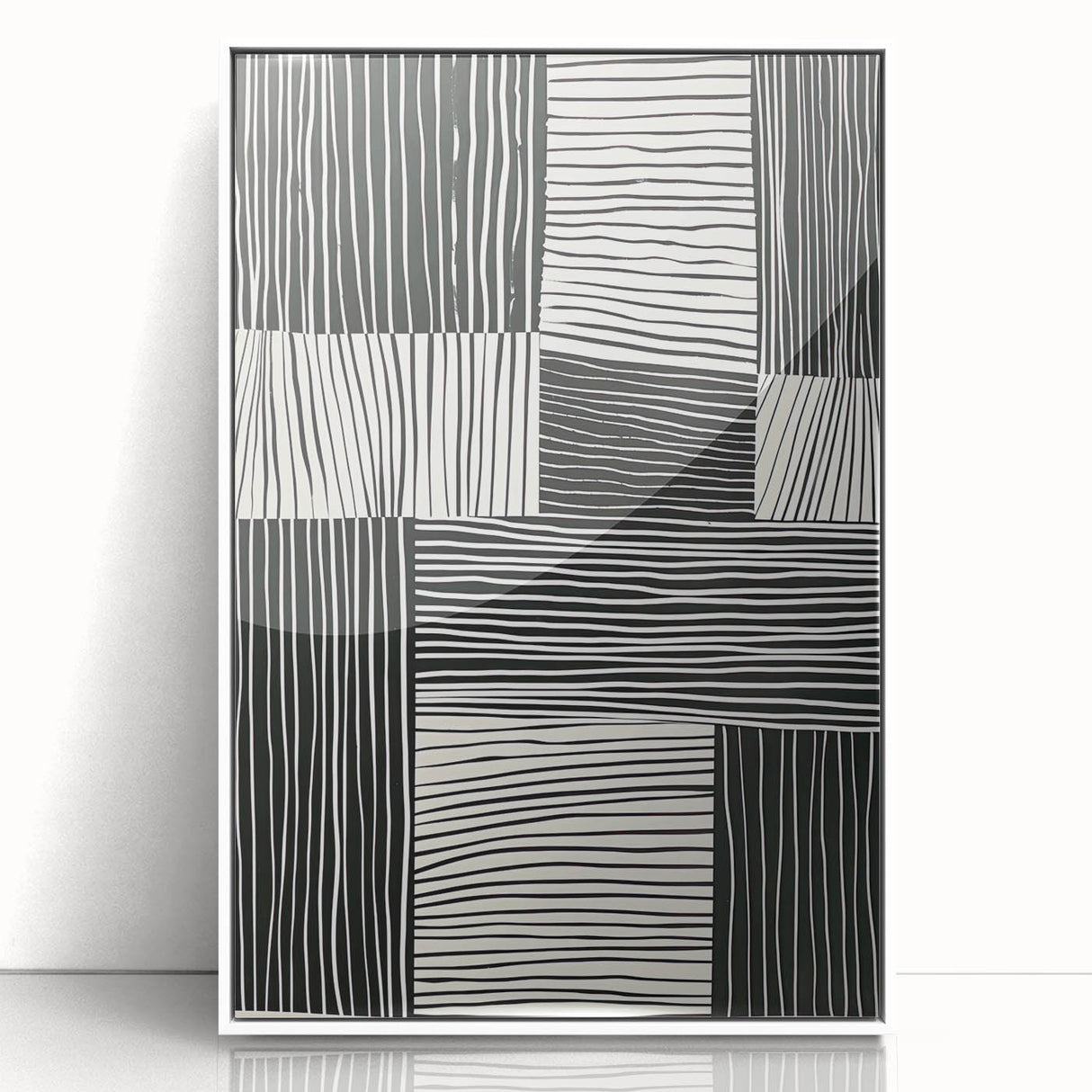 Acrylic Dining Room Artwork – Modern Black & White Wall Decor