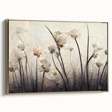 Elegant Floral Living Room Wall Art – Modern Canvas & Framed Print