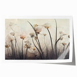 Elegant Floral Living Room Wall Art – Modern Canvas & Framed Print