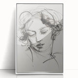 Abstract figurative artwork in a sleek white frame, showcasing vibrant colors and dynamic shapes, perfect for modern home decor. Ideal for adding a contemporary touch to living spaces or offices.