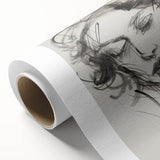 Abstract figurative art on rolled canvas showcasing vibrant colors and fluid shapes, ideal for modern decor. Packaged securely in a durable tube for delivery.