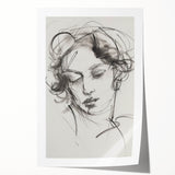 Abstract figurative rolled print showcasing vibrant colors and dynamic shapes, perfect for modern home decor, securely packaged in a protective cardboard tube.