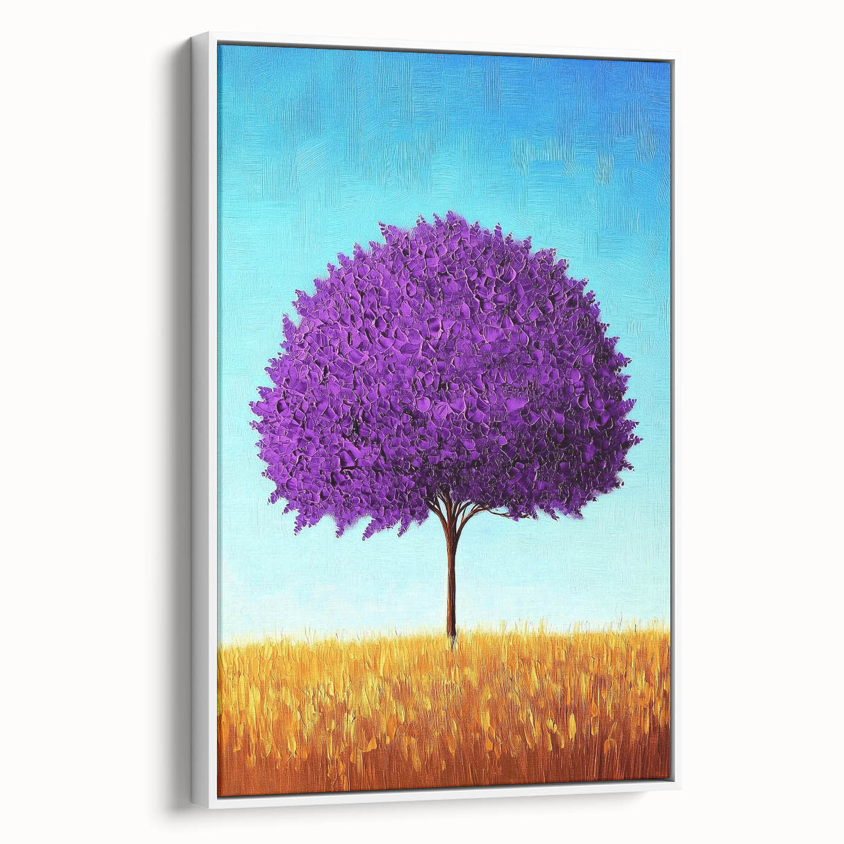 Framed abstract landscape canvas art showcasing soft pastel colors and dynamic brush strokes, designed to enhance modern home decor with an elegant touch.