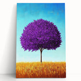 Abstract landscape canvas art featuring vibrant colors and fluid shapes, leaning against a textured wall, ideal for modern home decor accents.