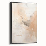 Framed abstract minimalist wall art showcasing a sleek black design, viewed from the side, perfect for modern home decor or office aesthetics.