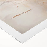 Abstract minimalist wall art on rolled canvas showcasing soft pastel colors and geometric shapes, ideal for modern home decor, packaged in protective cardboard tube.