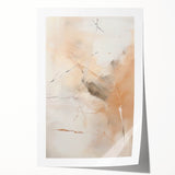 Abstract minimalist wall art print showcasing soft pastel colors and geometric shapes, elegantly rolled for easy display and shipping in a protective tube.