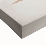 Abstract minimalist wall art featuring soft pastel colors and geometric shapes on a stretched canvas, perfect for modern home decor and aesthetic enhancement.