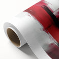 Modern Abstract Wall Art – Bold Red & Black Minimalist Canvas Print