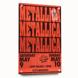 Metallica 1980s Concert Poster - Cow Palace Shows
