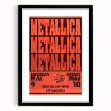 Metallica 1980s Concert Poster - Cow Palace Shows