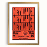 Metallica 1980s Concert Poster - Cow Palace Shows