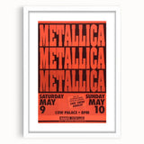 Metallica 1980s Concert Poster - Cow Palace Shows