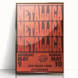 Metallica 1980s Concert Poster - Cow Palace Shows