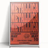 Metallica 1980s Concert Poster - Cow Palace Shows