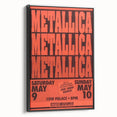 Metallica 1980s Concert Poster - Cow Palace Shows