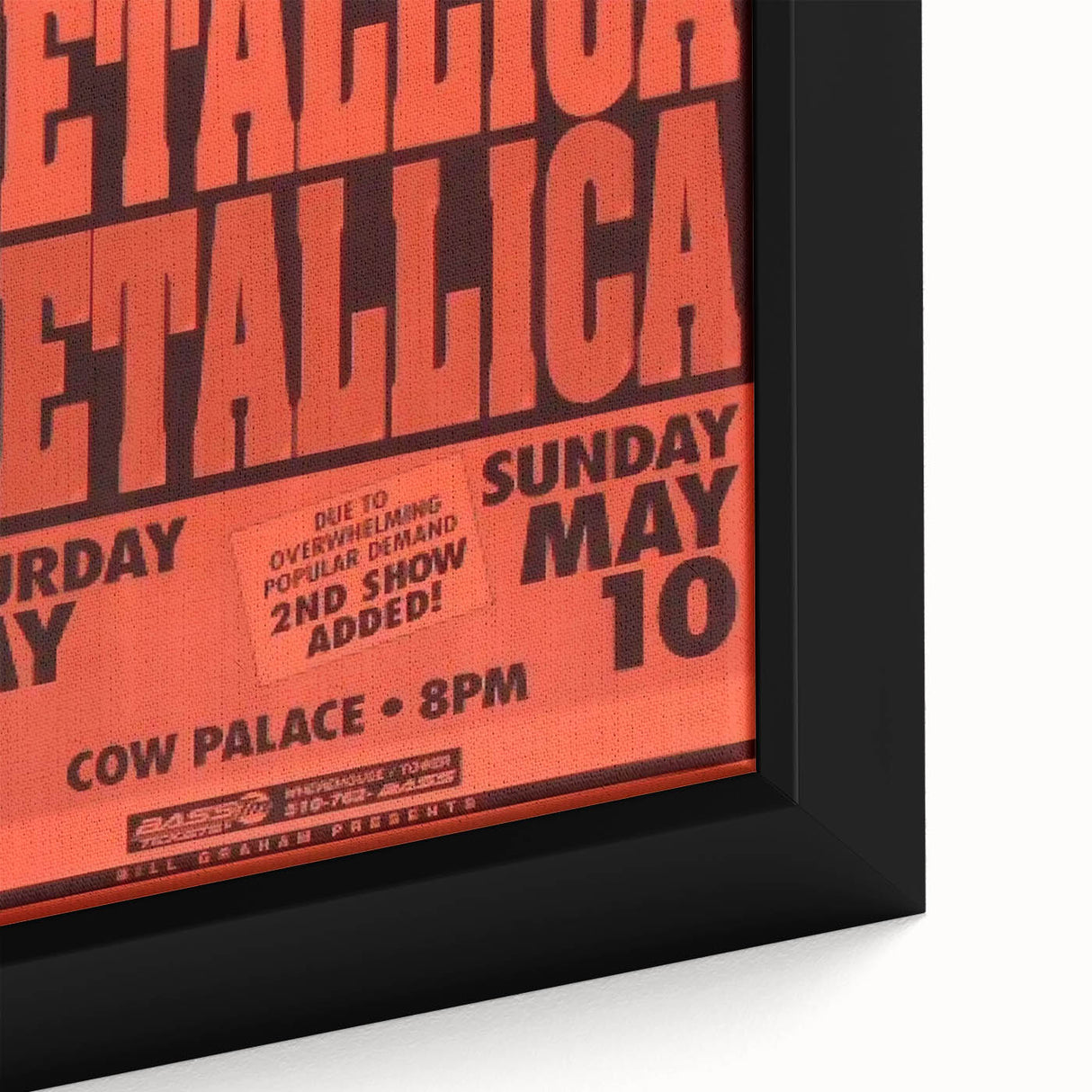 Metallica 1980s Concert Poster - Cow Palace Shows