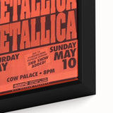 Metallica 1980s Concert Poster - Cow Palace Shows