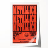 Metallica 1980s Concert Poster - Cow Palace Shows
