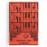Metallica 1980s Concert Poster - Cow Palace Shows