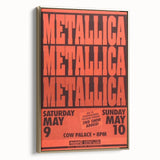 Metallica 1980s Concert Poster - Cow Palace Shows